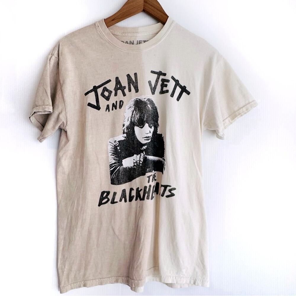Rare John Jett and the Blackhearts two tone t-shirt by goodie two sleeves sz s/m